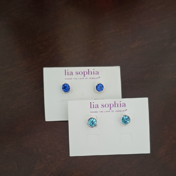 Lia Sophia Jewelry - Lia Sophia Sapphire and Aqua Stud Earrings